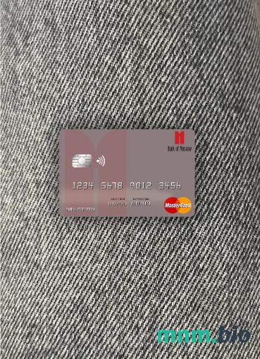 Russia bank of Moscow wygląd zdjęcia mastercard skan PSD + zdjęcie